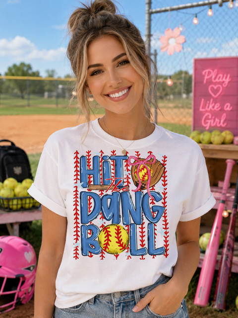 Softball Hit the Dang Ball Tee