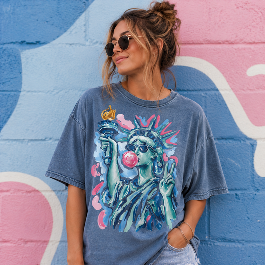 Preppy Lady Liberty Tee