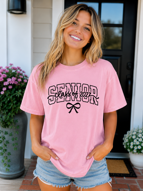 Senior 2027 Coquette Bow Tee