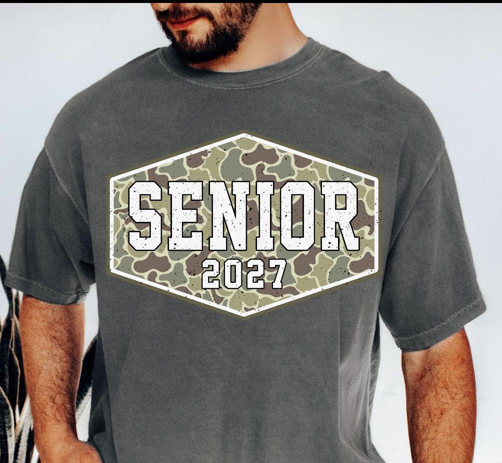Senior 2027 Camo Tee
