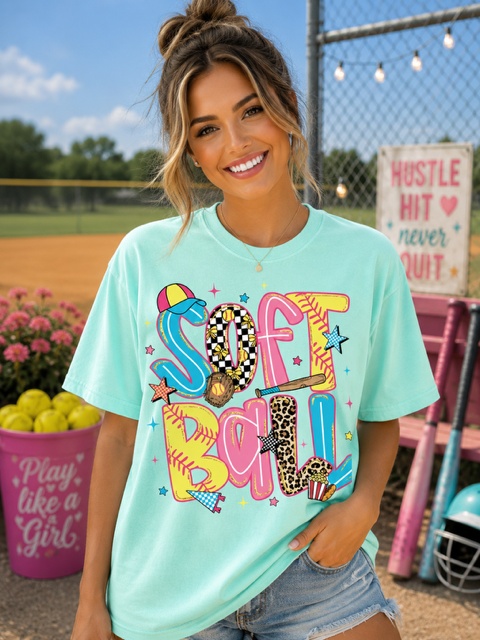 Stacked Softball Tee