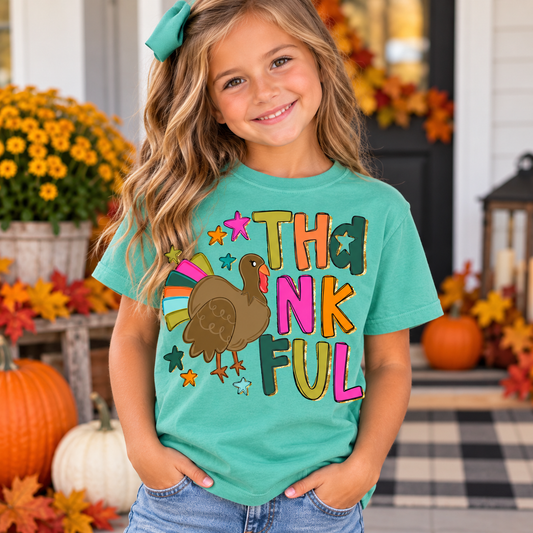 Thankful Turkey Graphic Tee Adult & Youth