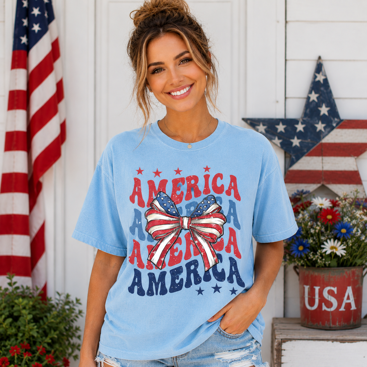 American Coquette Bow Tee