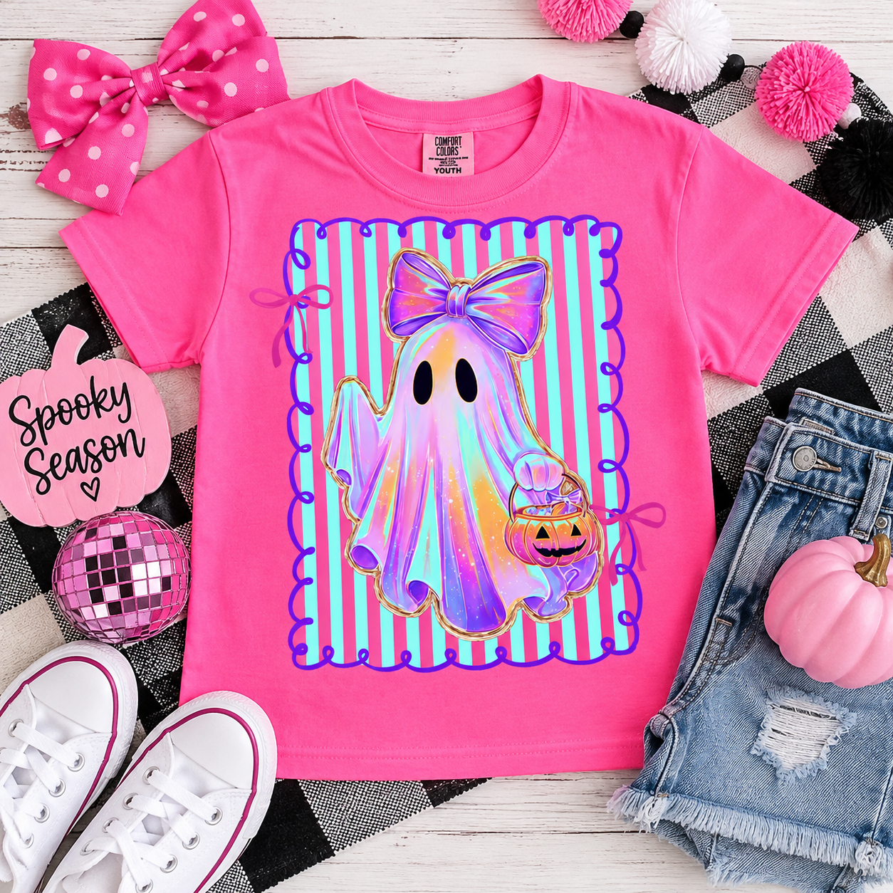 Preppy Ghost Youth Graphic Tee