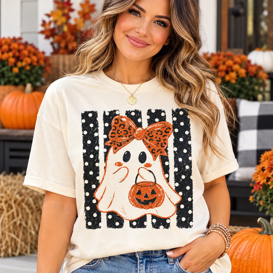 Preppy Bow Ghost Graphic Tee ADULT