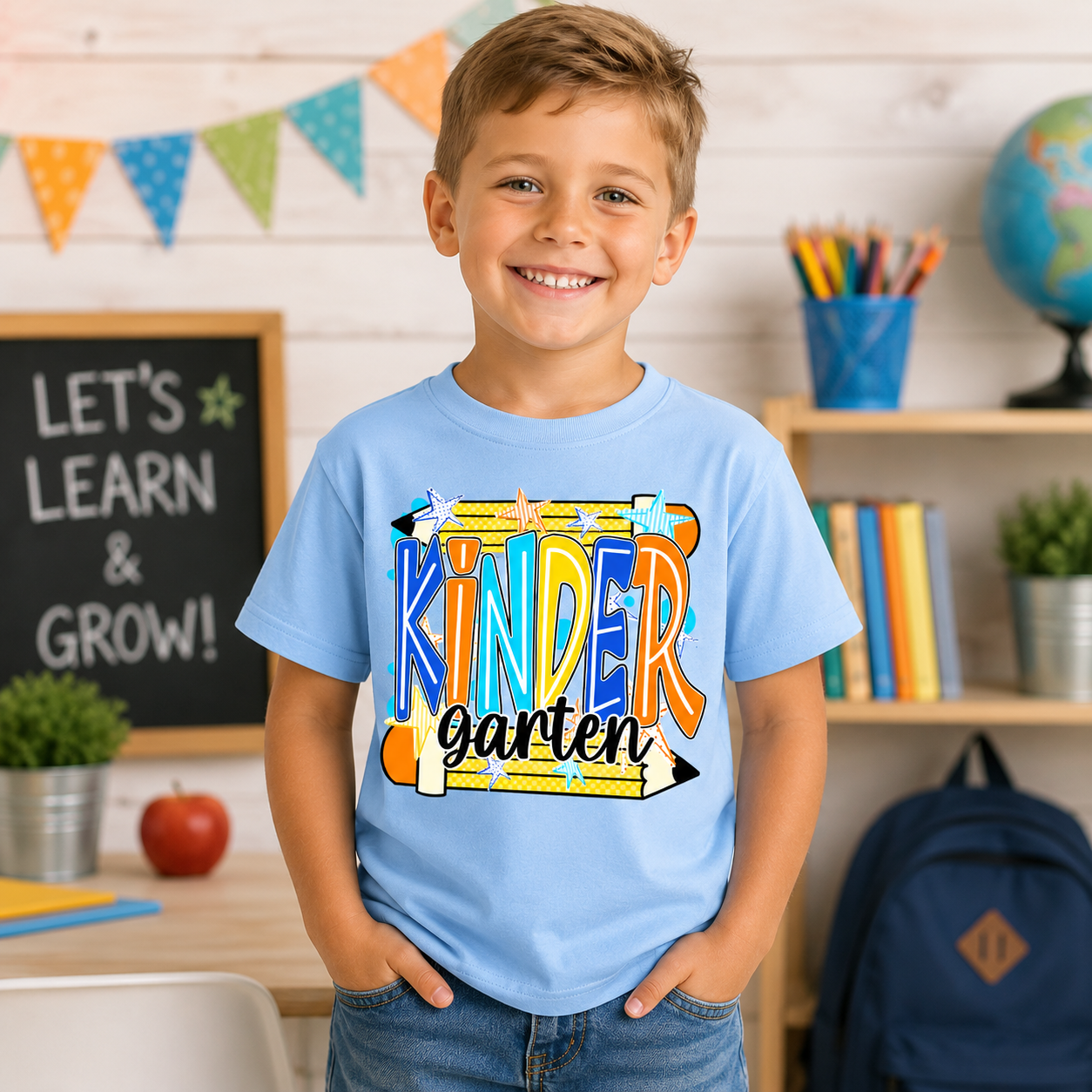 Boys Retro Back to School Tee (Pre-K thru Fourth Grade)
