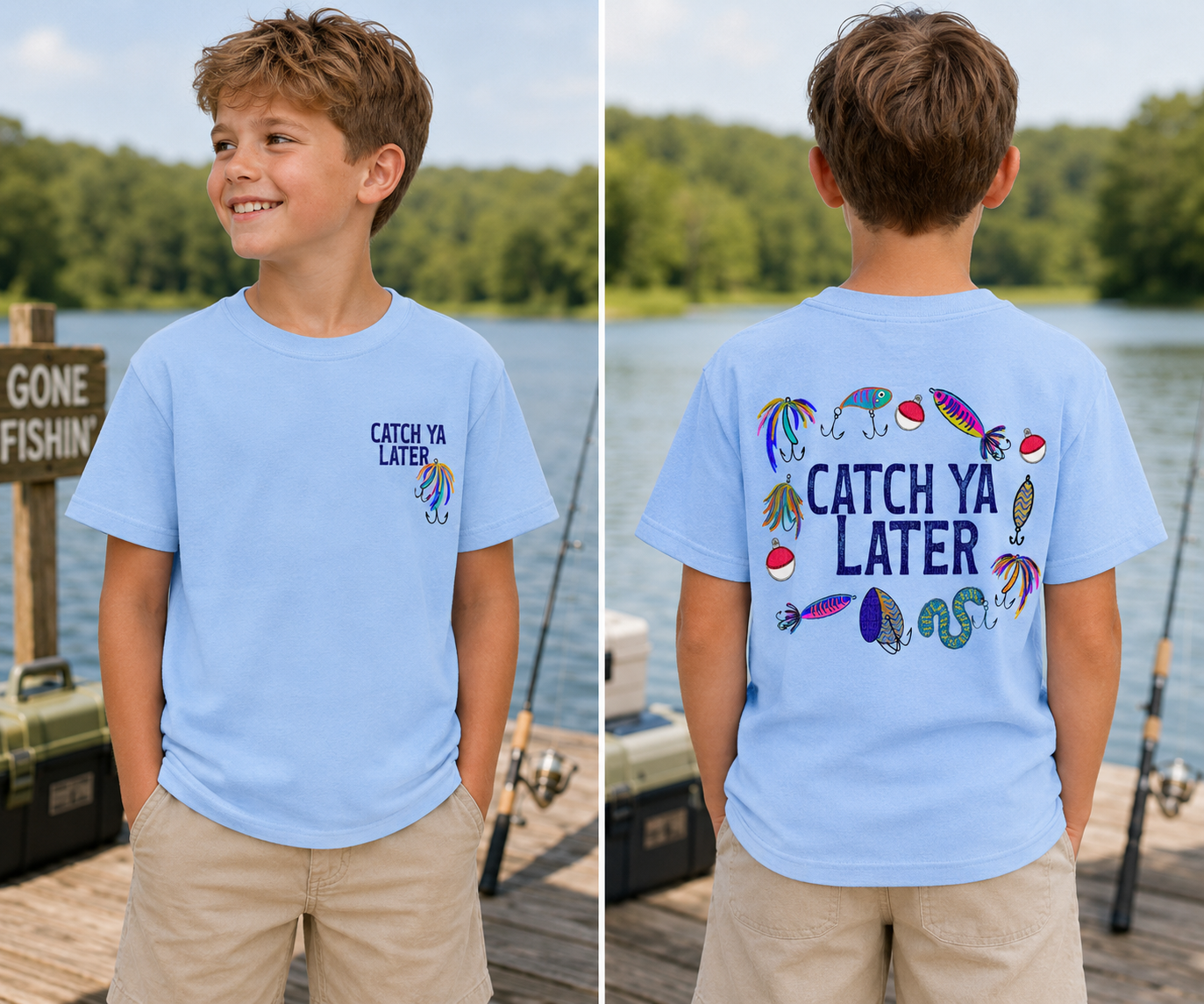 Catch Ya Later Lures Boys Youth Graphic Tee