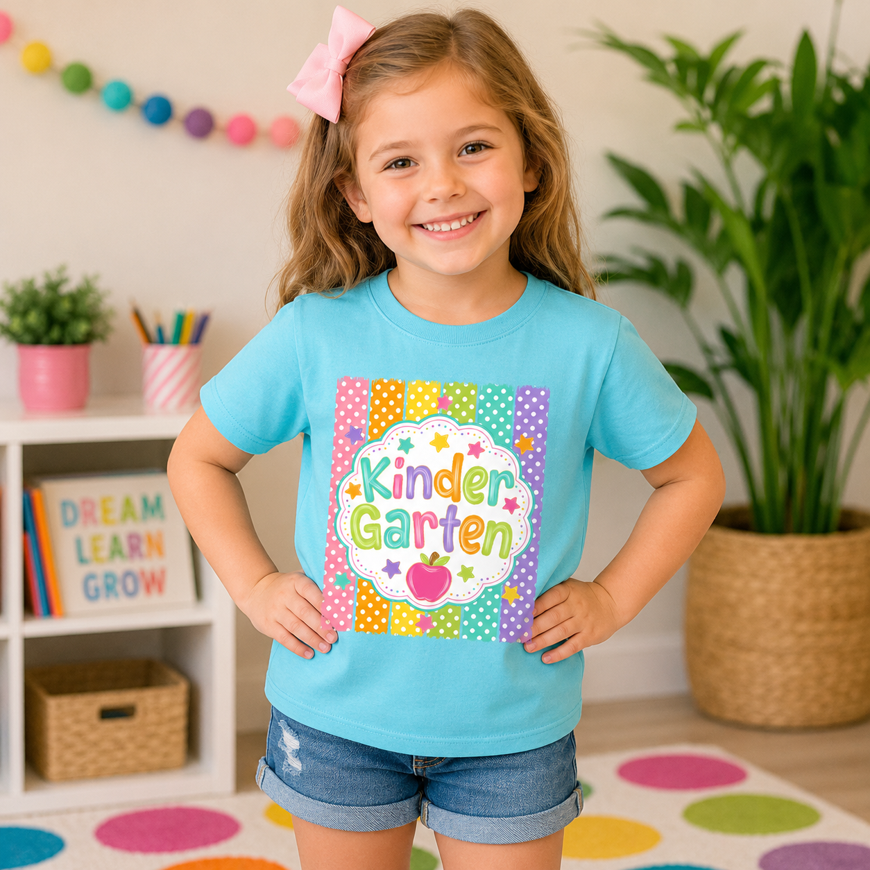 Back to School Colorful Dot Tee (Pre-K thru Fourth Grade)