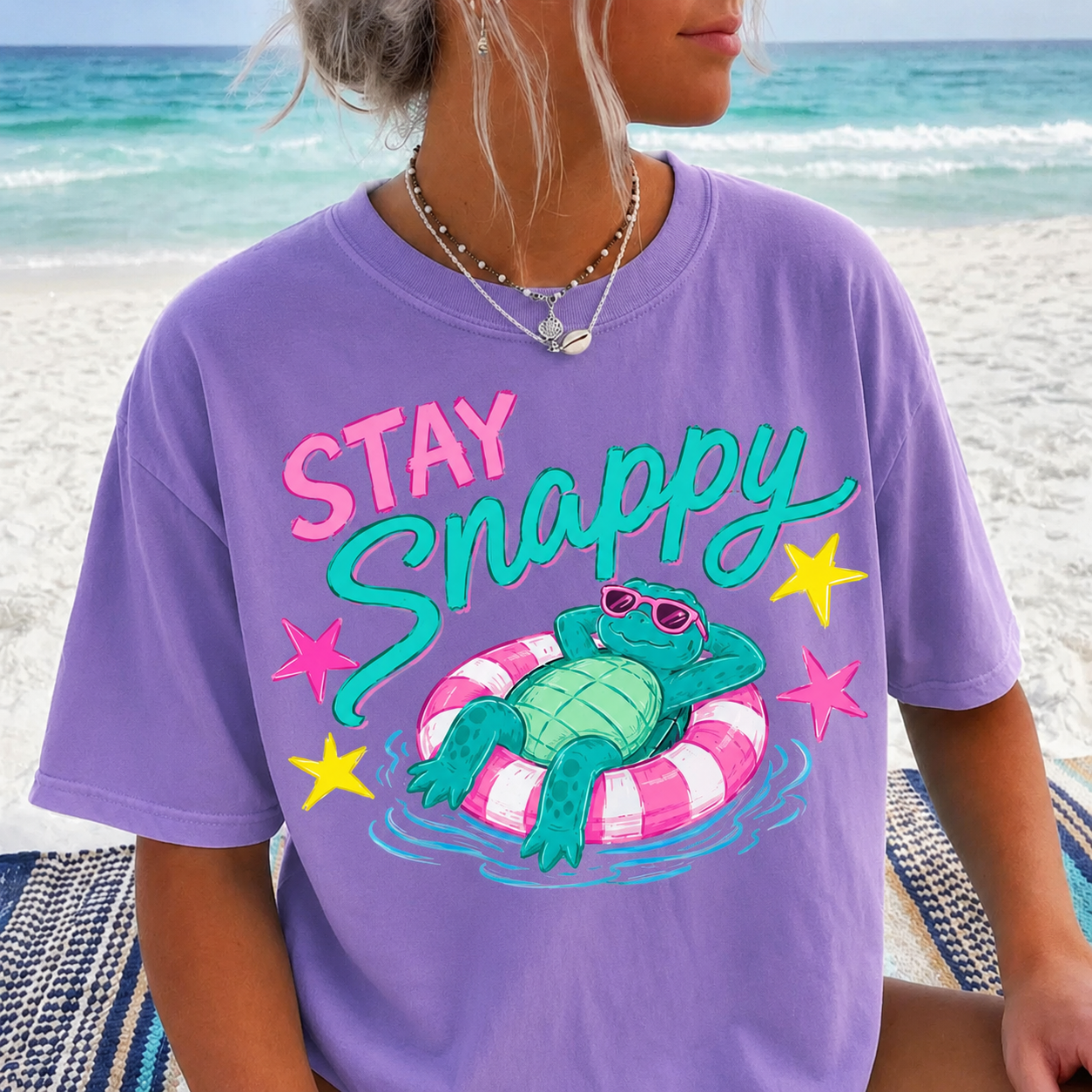 Preppy Stay Snappy Turtle Tee