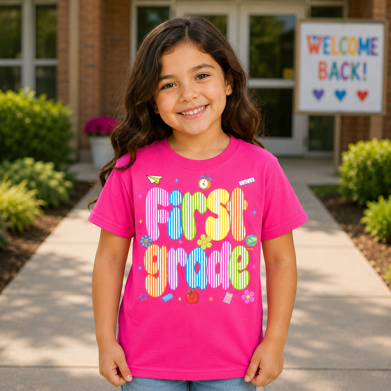 Back to School Preppy Faux Seersucker Tee