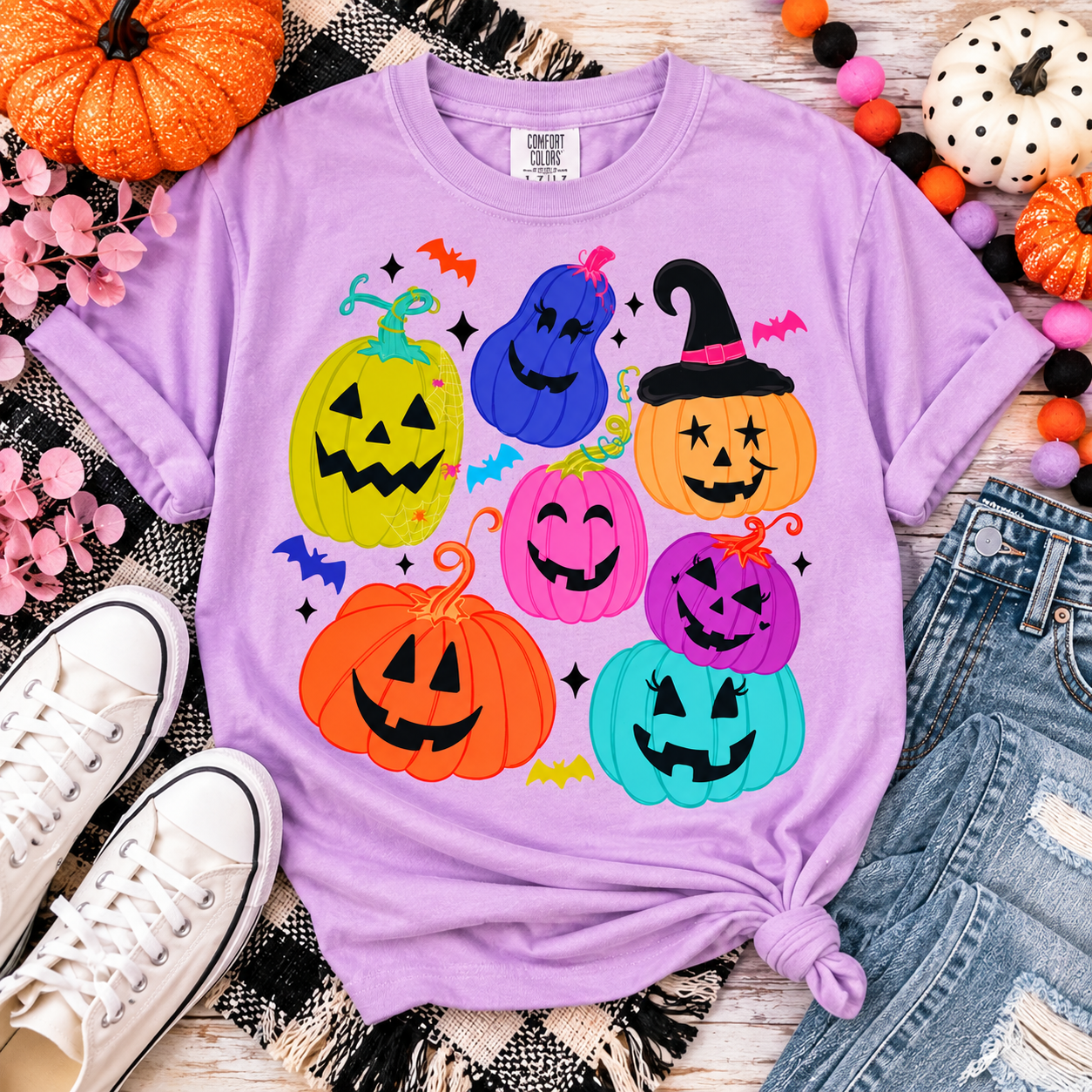 Colorful Pumpkins Graphic Tee ADULT