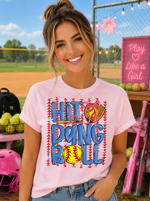 Softball Hit the Dang Ball Tee