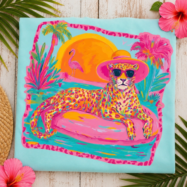 Preppy Summer Leopard Tee