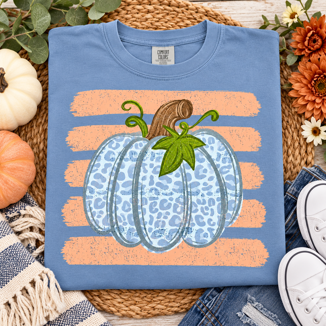 Leopard Print Pumpkin Graphic Tee