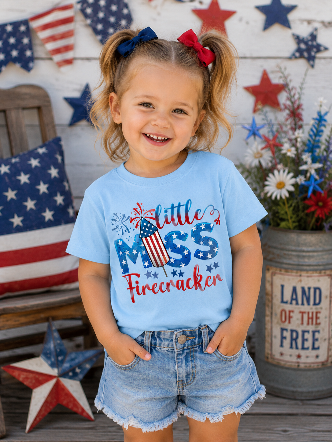 Little Miss Firecracker Toddler Tee