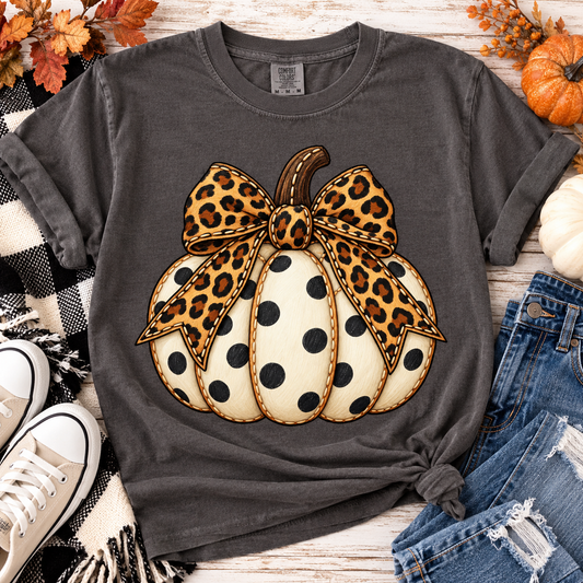 Polka Dot Pumpkin Graphic Shirt