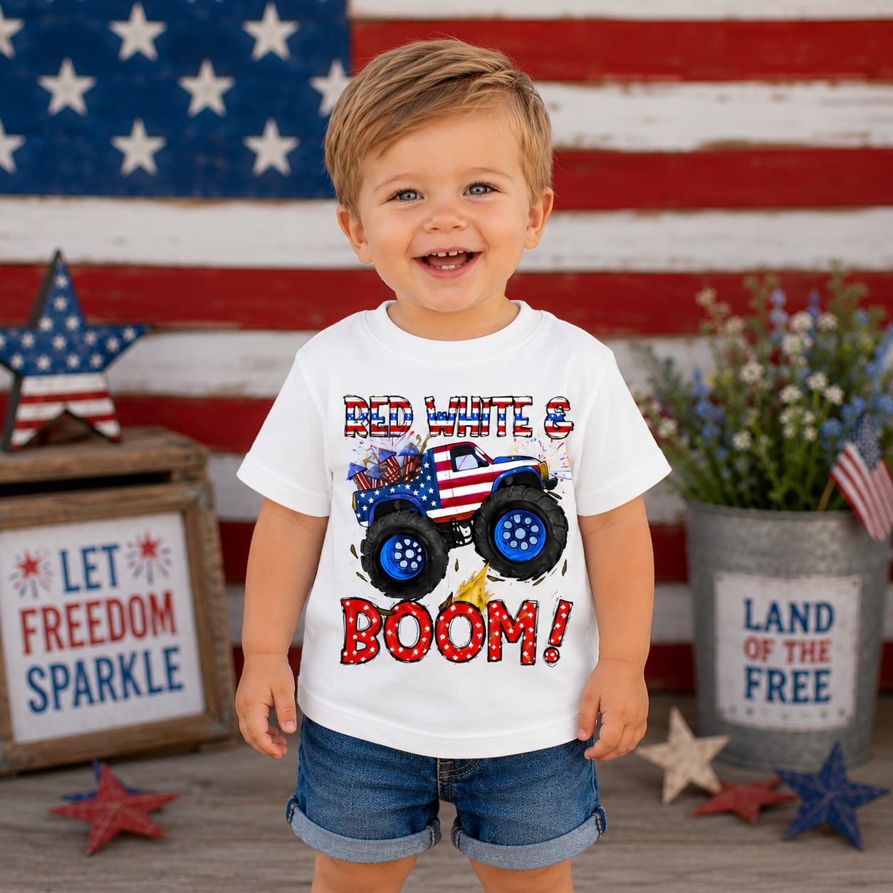Red White & Boom Toddler Tee