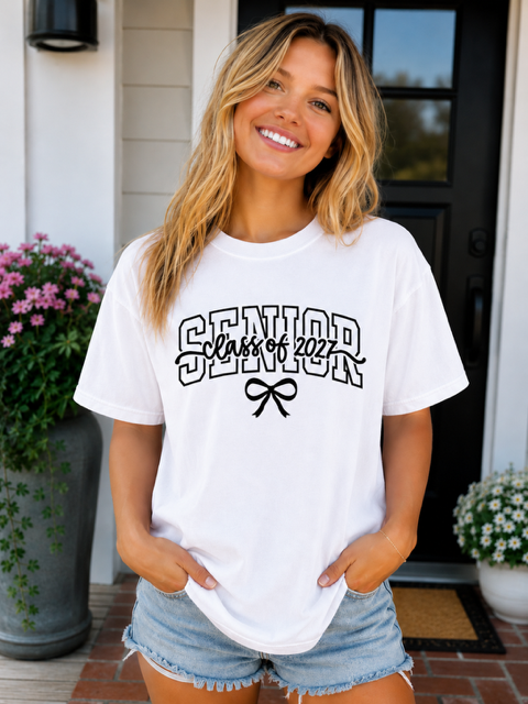 Senior 2027 Coquette Bow Tee