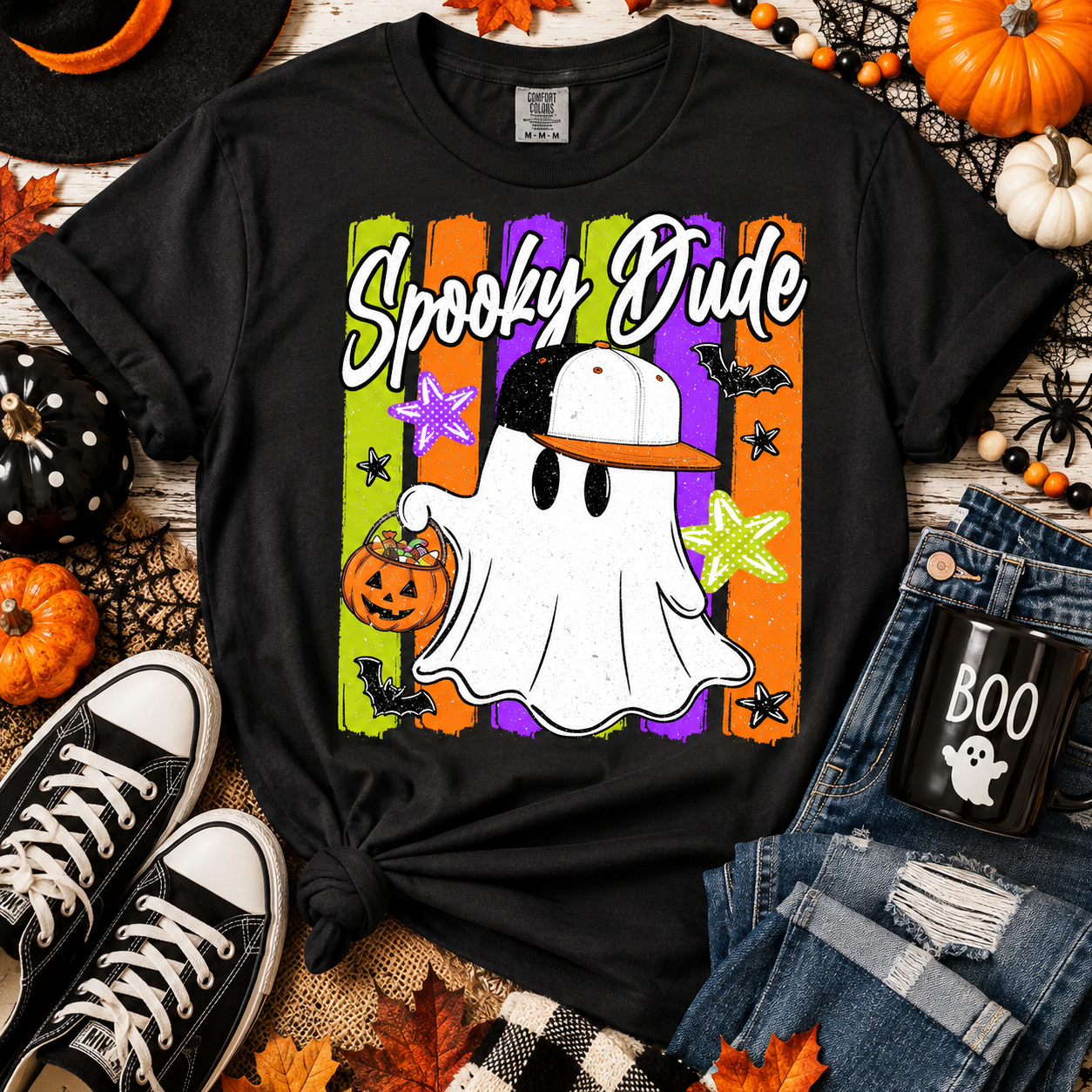 Spooky Dude Youth Halloween Graphic Tee