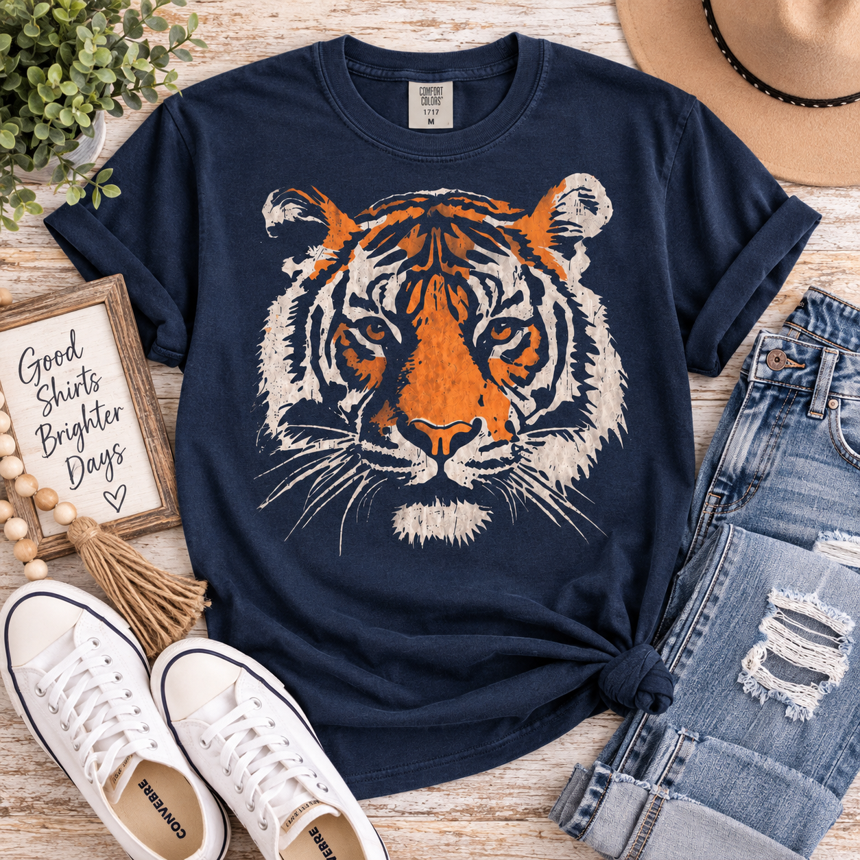 Tiger Vintage Distressed Graphic Tee YOUTH  ADULT
