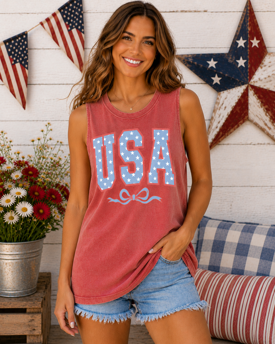 USA Stars & Coquette Tank