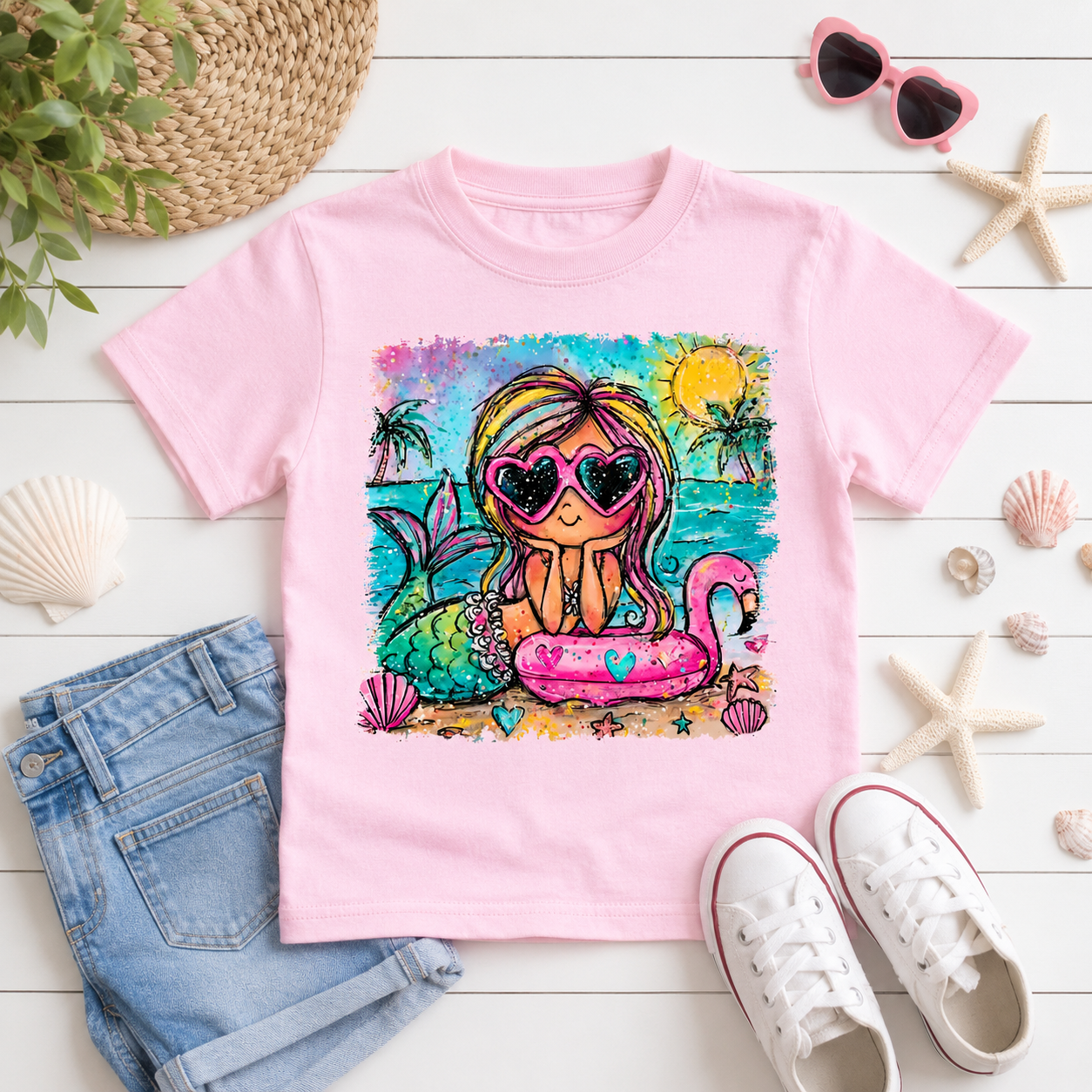 Preppy Summer Mermaid Tee