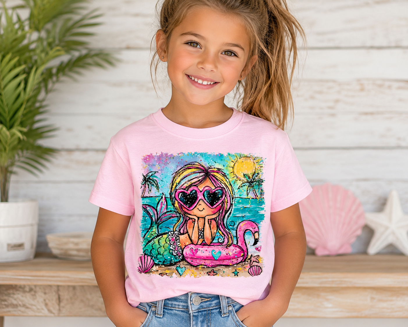 Preppy Summer Mermaid Tee