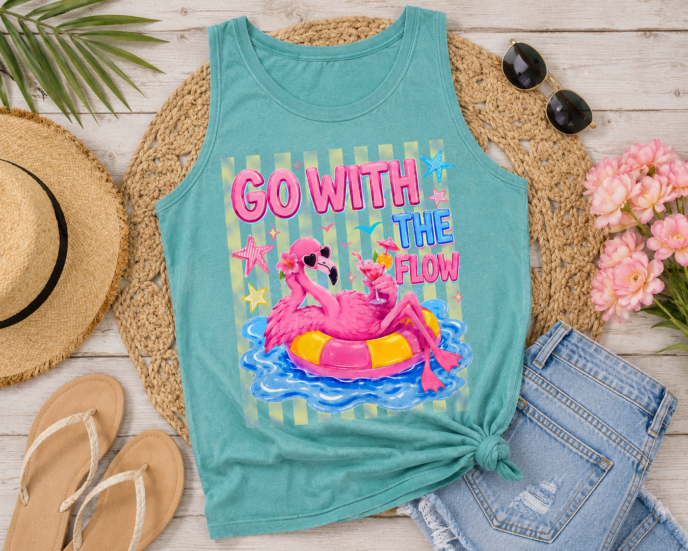 Go With the Flow Flamingo Tank